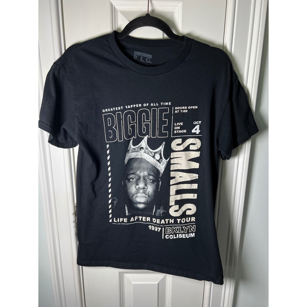 Notorious B.I.G. Biggie Smalls Life After Death Tour Graphic T-Shirt Black M